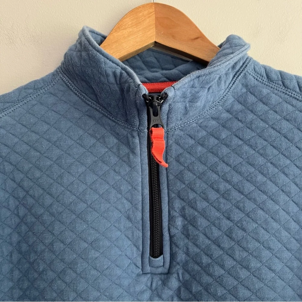 J. Crew Blue Zip Up Quilted Sweatshirt size Medium